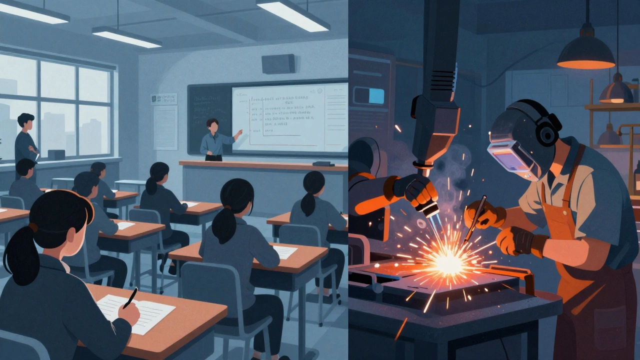 Academic lecture and hands-on welding training